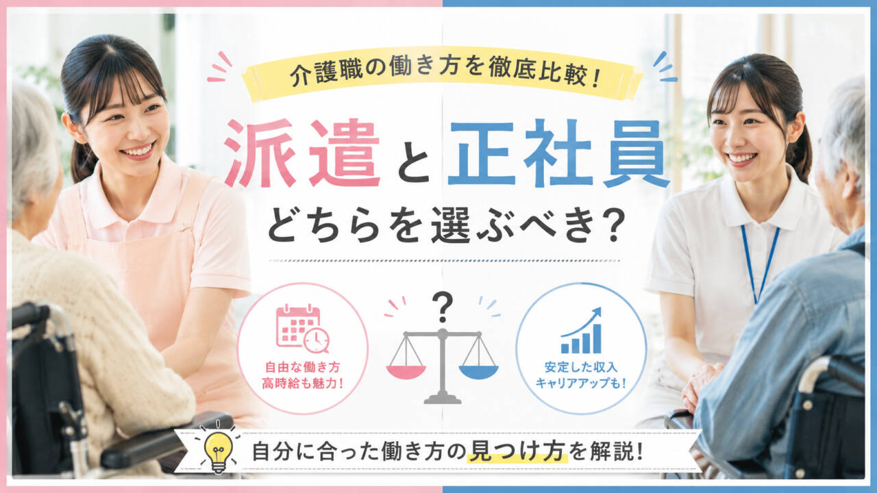 介護職は派遣と正社員どちらを選ぶべき?自分に合った働き方の見つけ方